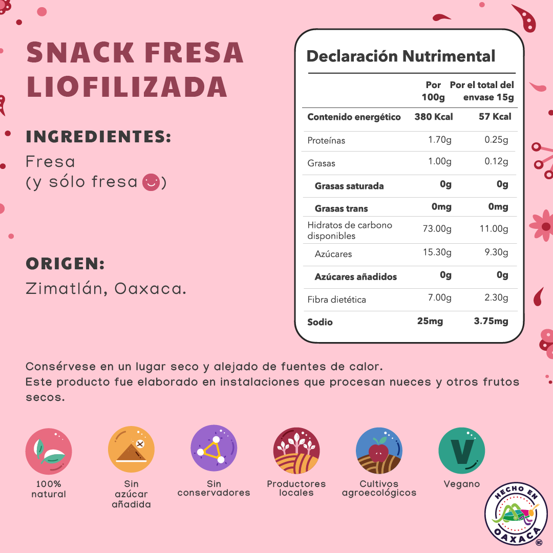 Snack Fresa Liofilizada