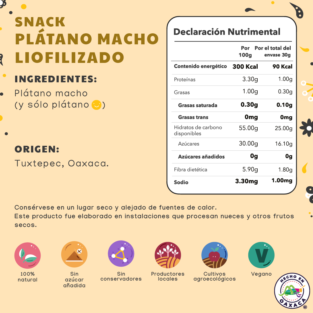 Snack plátano liofilizado Früvethy