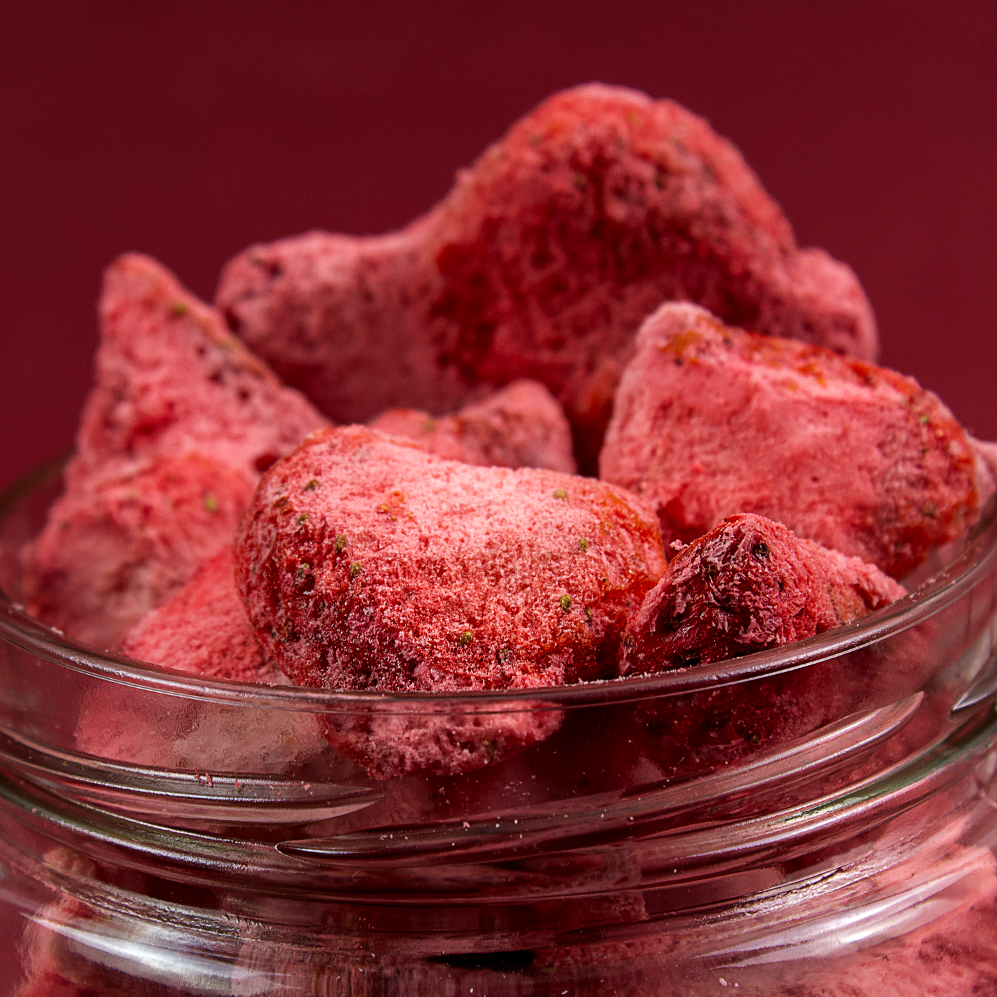 Bites de Fresas con Crema Liofilizadas