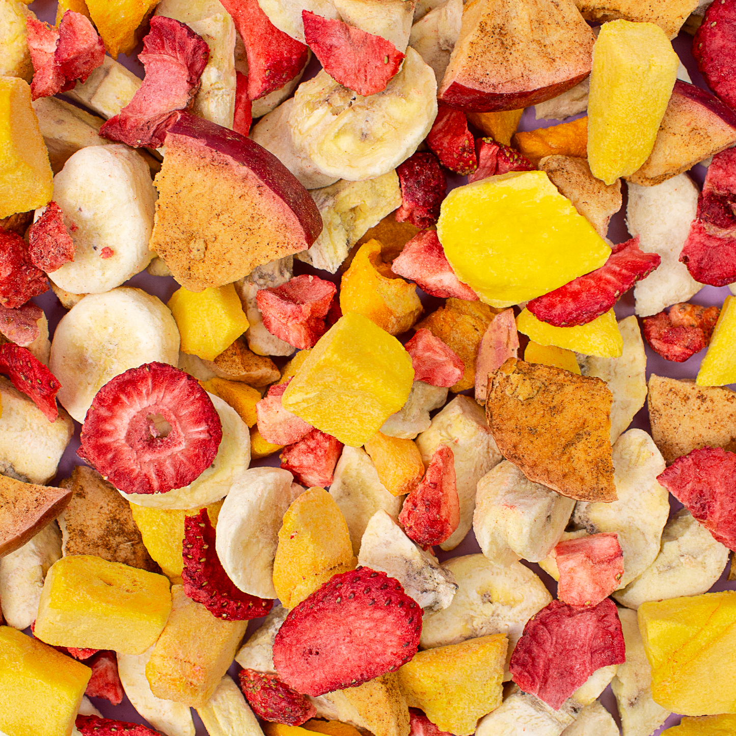 Mix de Frutas Liofilizadas: Plátano, Fresa, Mango y Manzana-Canela 250g