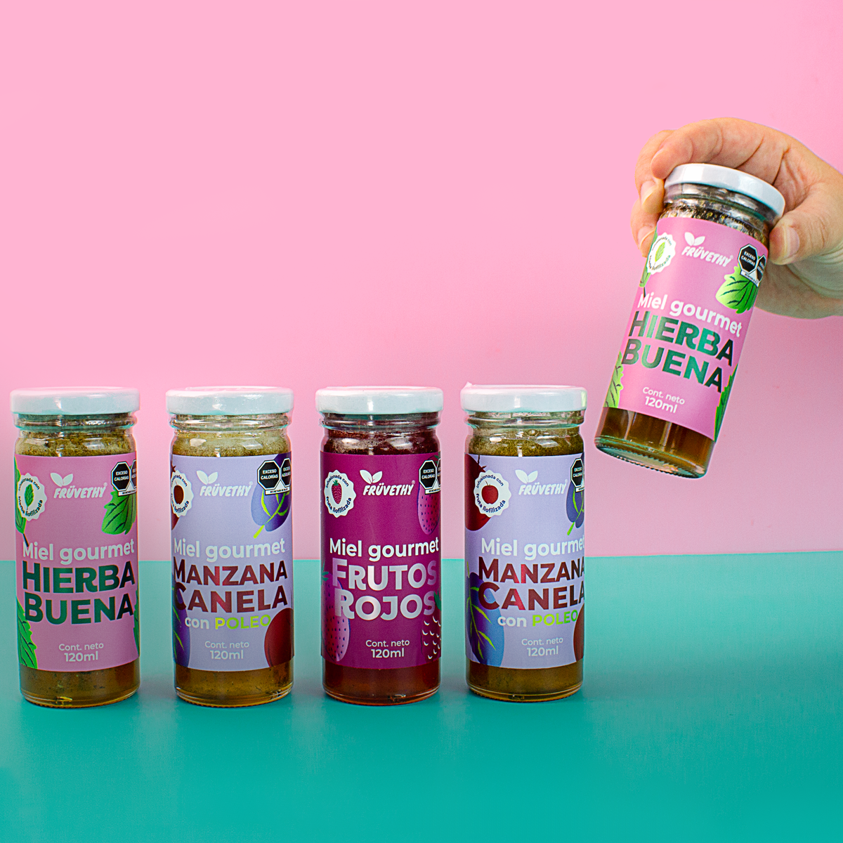 Kit Mieles Gourmet Frutas y Hierbas Liofilizadas (3 frascos)