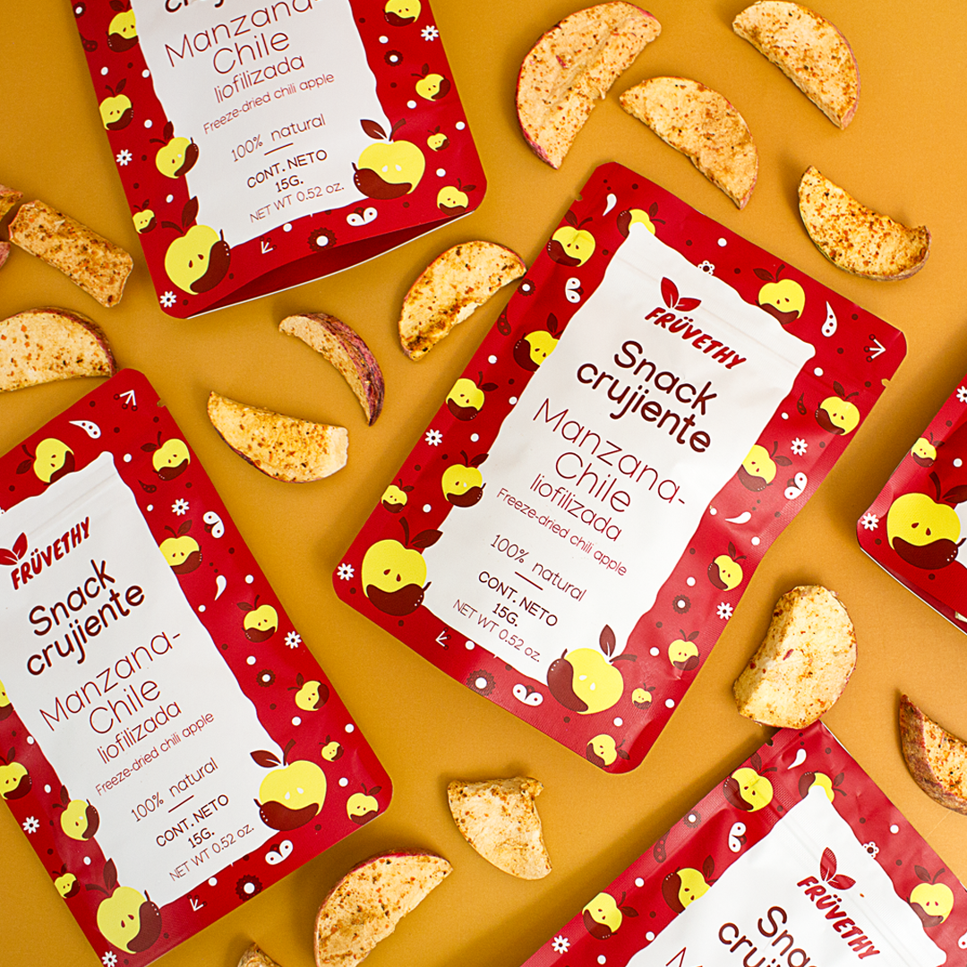 Snack Manzana Chile Liofilizada