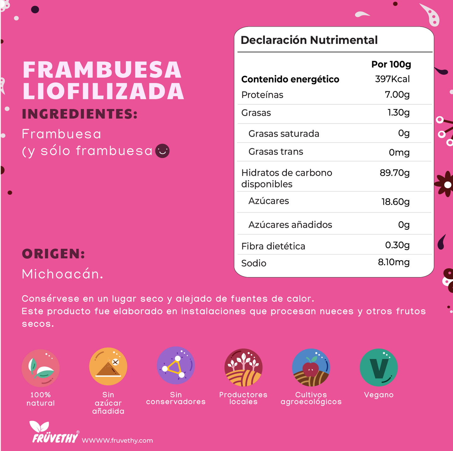 Frambuesa Liofilizada (Crumble)
