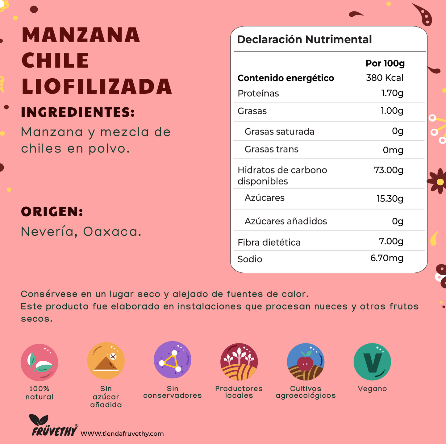 Manzana-Chile Liofilizada