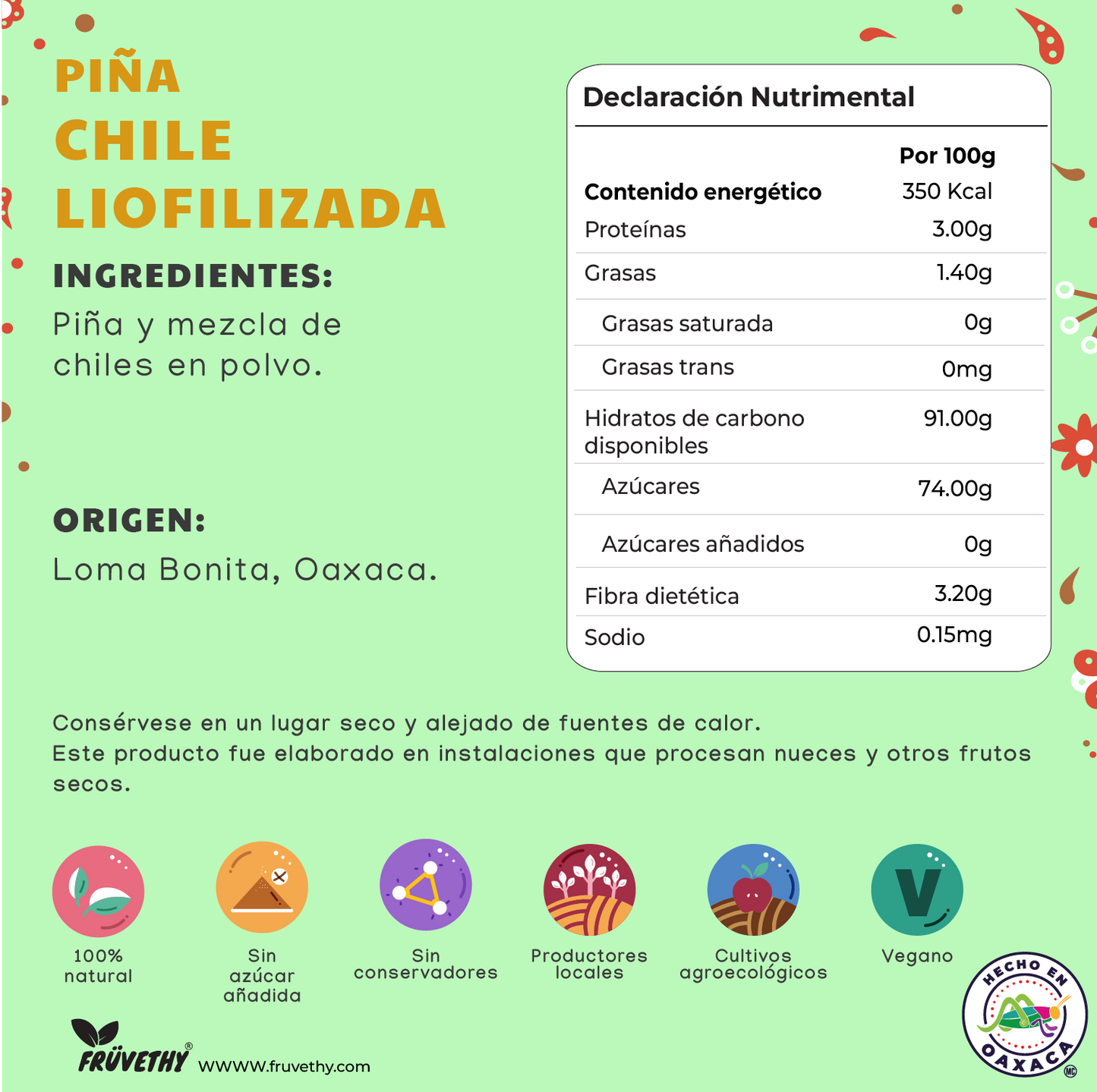 Piña-Chile Liofilizada