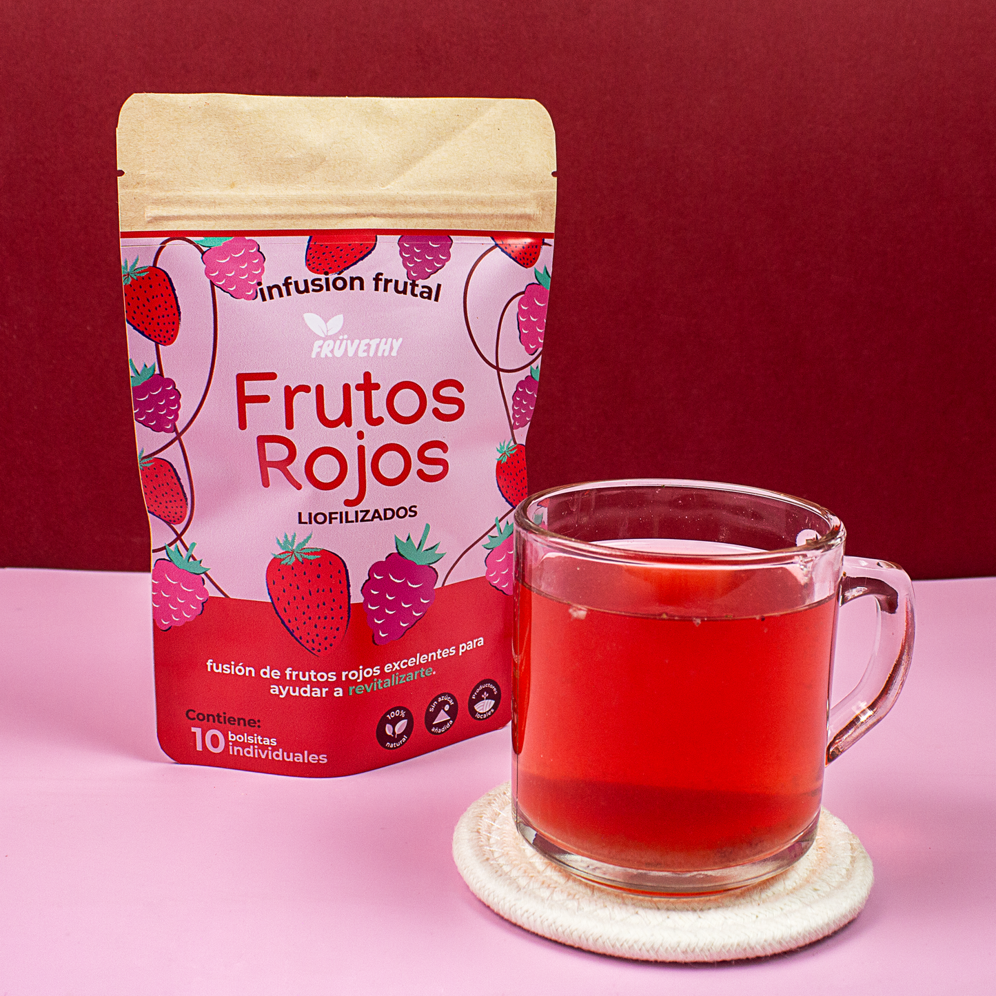 Infusión Frutos Rojos y Menta Liofilizados (10 sobres)