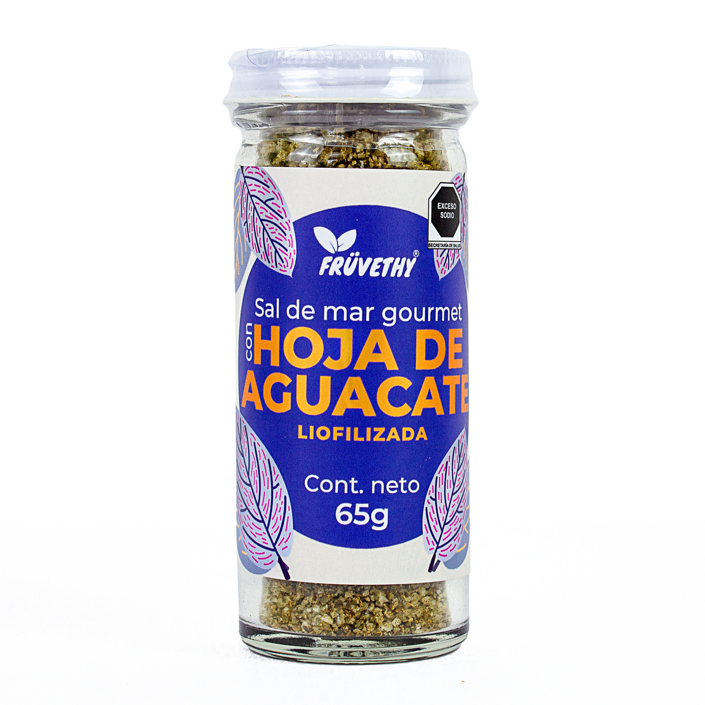 Frasco Sal Gourmet de Hoja de Aguacate Liofilizado 65g