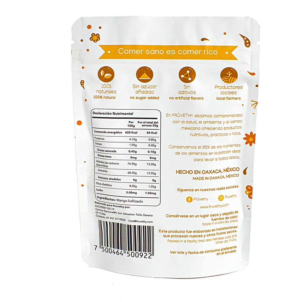 Snack mango liofilizado Früvethy