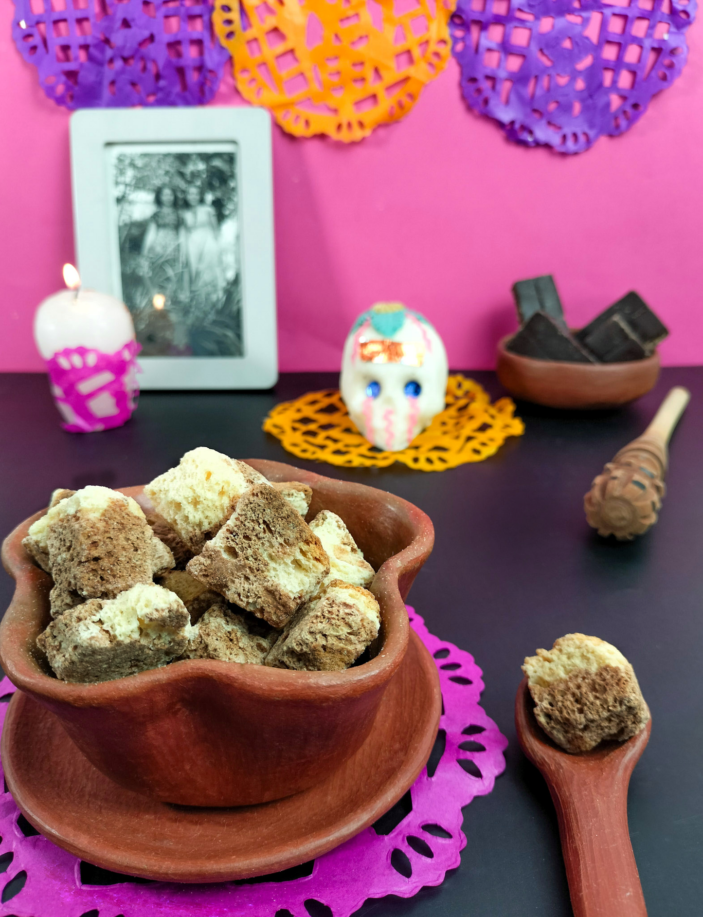 Pan de Muerto Liofilizado con Chocolate 80g