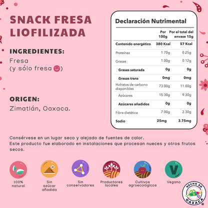 Snack fresa liofilizada Früvethy