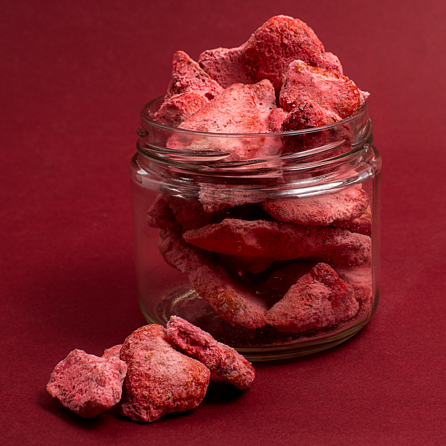 Bites de Fresas con Crema Liofilizadas