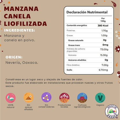 Manzana-Canela Liofilizada