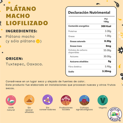 Plátano Macho Liofilizado