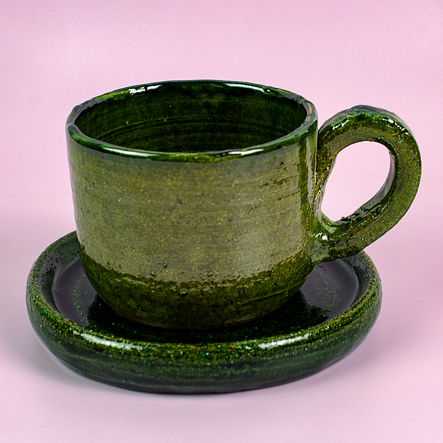 Taza Verde C/Plato